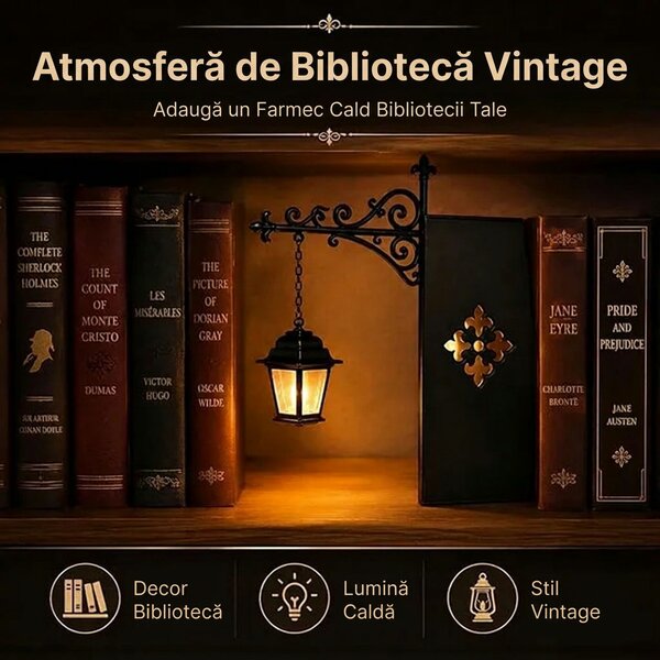 Shelfwisp™ Lanternă Fantomă Pentru Bibliotecă – 2 Buc