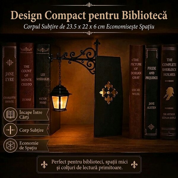 Shelfwisp™ Lanternă Fantomă Pentru Bibliotecă – 2 Buc
