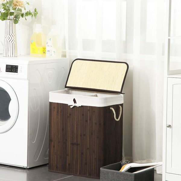 Cos pentru rufe, Songmics, 100 L, Negru, LCB72Z, 51.5 x 31.5 x 61.5 cm