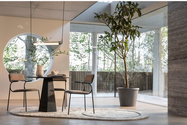 Masă de dining rotundă cu blat cu aspect de lemn de frasin ø 100 cm Pilar – Zuiver