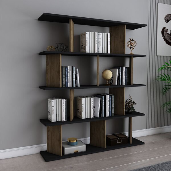 Biblioteca Ratu sonoma - negru 120x24.6x141cm