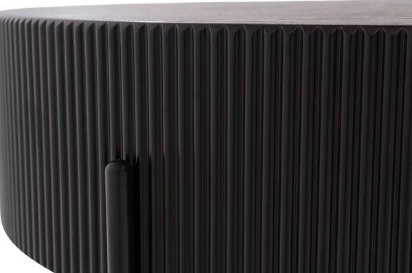 Măsuță de cafea pentru living Corbi 80 cm - nuc închis / negru mat