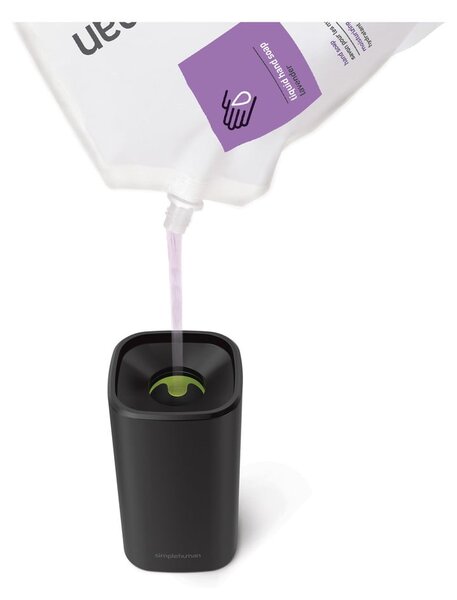 Dozator de săpun lichid negru mat din oțel 295 ml – simplehuman