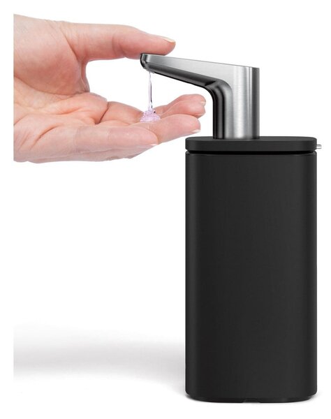 Dozator de săpun lichid negru mat din oțel 295 ml – simplehuman