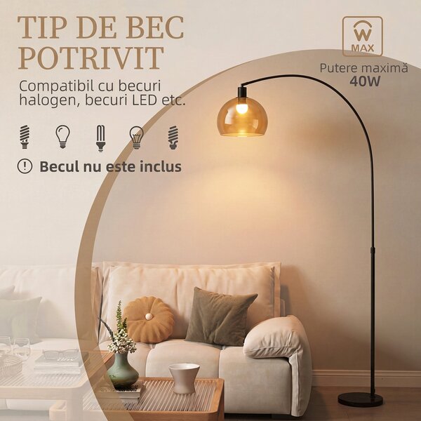 HOMCOM lampadar living vintage | Aosom Romania