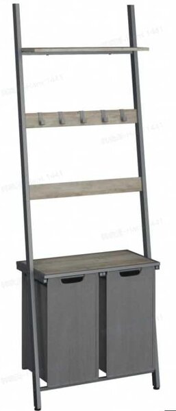 Cos de rufe, Vasagle, Negru, 73x33x175 cm