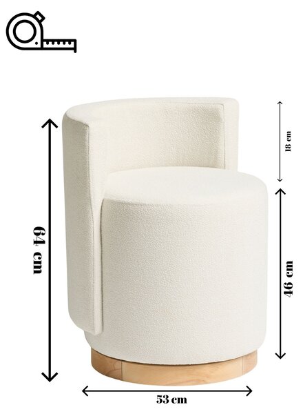 Taburete Wister (crem). Promo -19%. 1153803