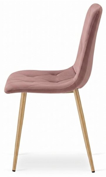 Scaun de catifea roz vechi LIBRA CLOUD ROSE