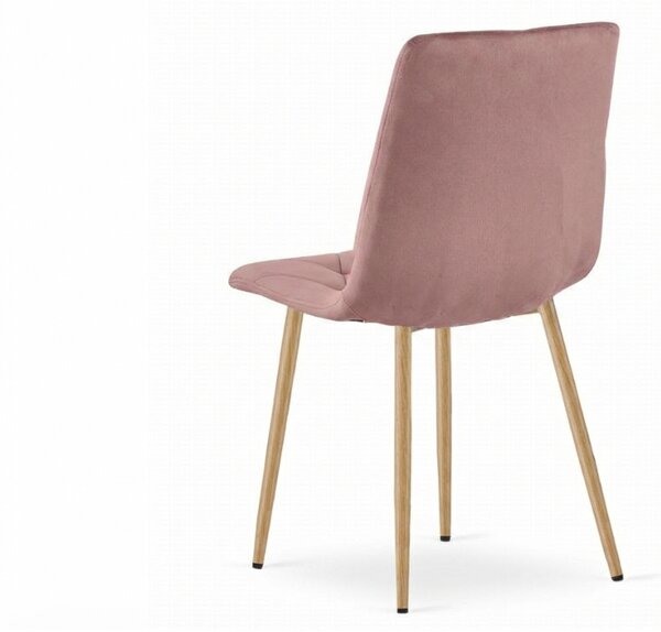Scaun de catifea roz vechi LIBRA CLOUD ROSE