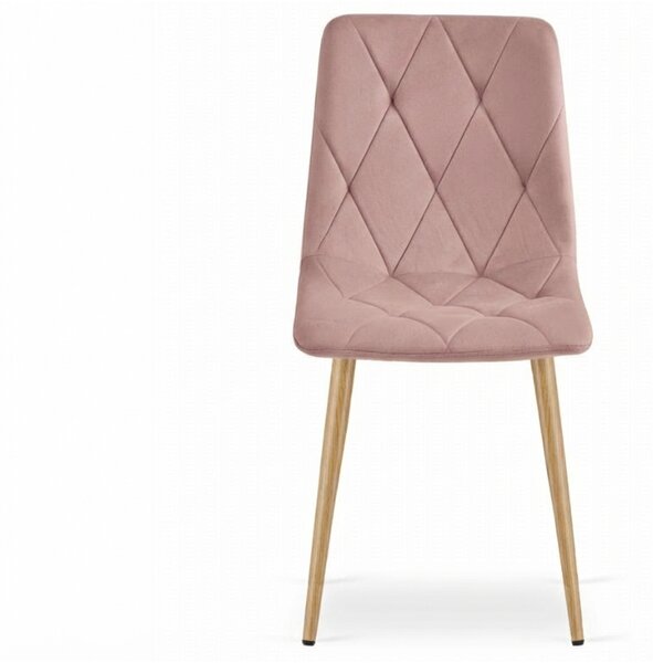 Scaun de catifea roz vechi LIBRA CLOUD ROSE