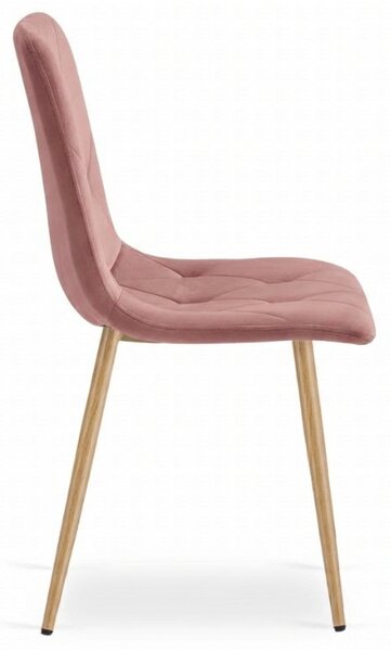Scaun de catifea roz vechi LIBRA CLOUD ROSE