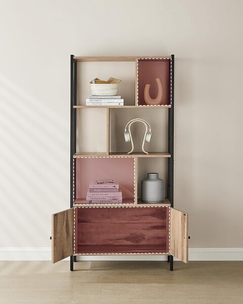 Biblioteca, Vasagle, Caramel, 154.5x74x30 cm