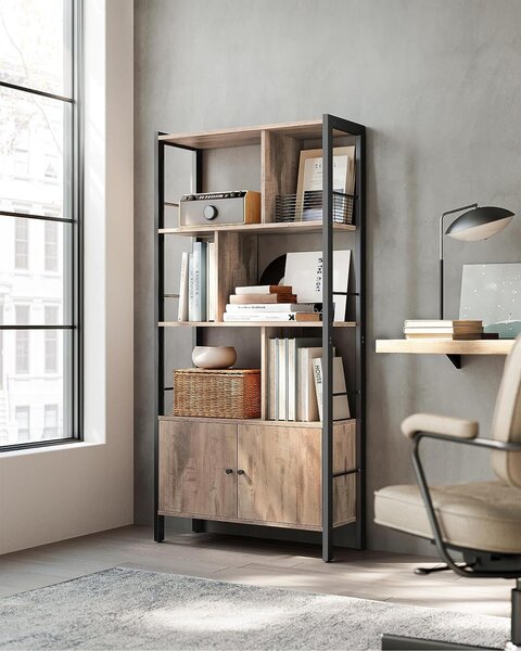 Biblioteca, Vasagle, Caramel, 154.5x74x30 cm