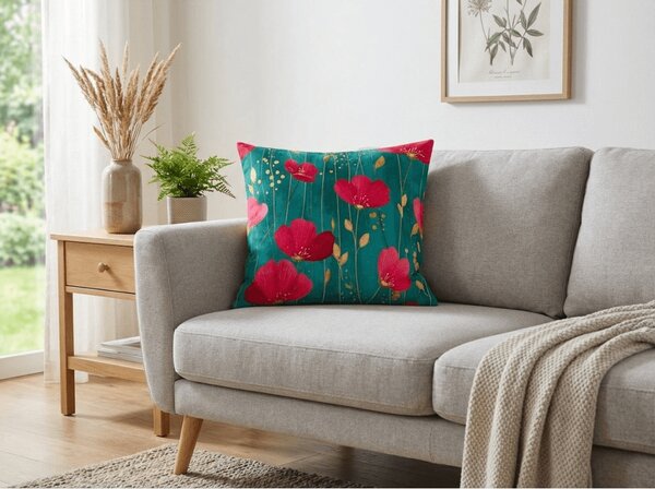 Fata de perna din policoton VIVIDELLE POLY 45x45 cm, verde