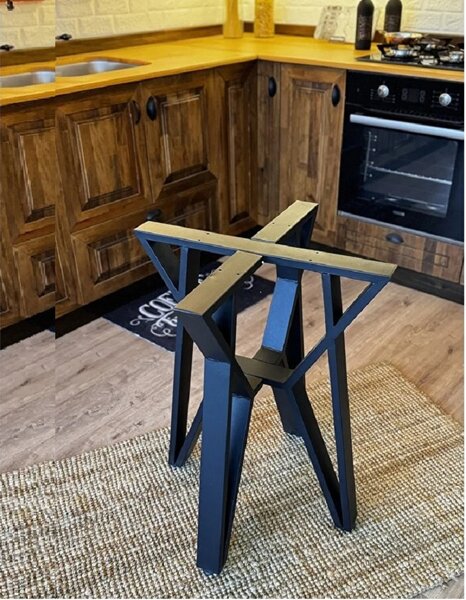 Masa de bucatarie rotunda nuc negru Ø90 cm