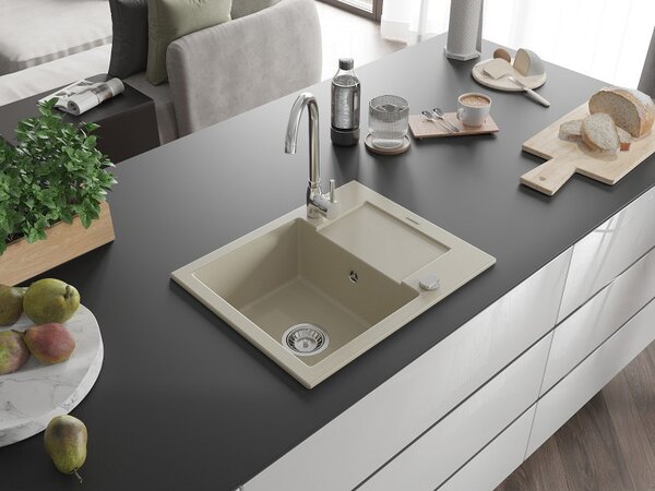 Mexen Enzo - chiuveta granit 57,6x46,5cm, 1 camera, bej, 6506571005-69