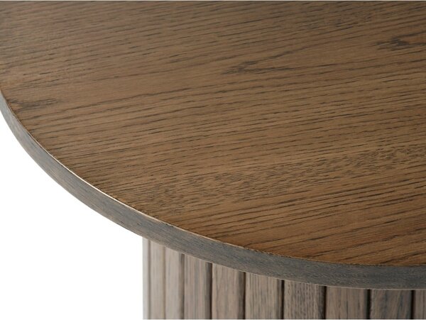 Măsuță auxiliară rotundă cu aspect de lemn de stejar ø 50 cm Nola – Unique Furniture