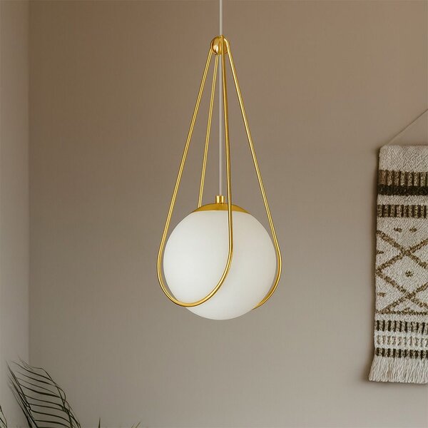 Toolight Toolight, lampă de tavan 20cm, 1xE27, APP1793-1CP, alb-auriu, OSW-04351