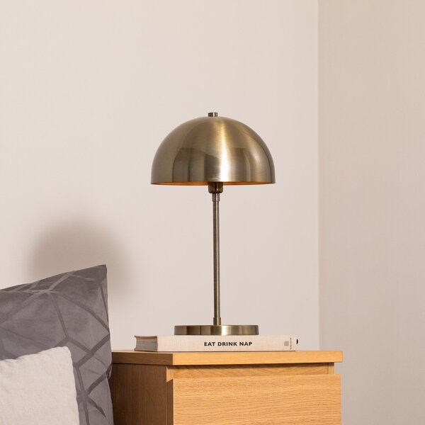Opviq Lampa de masă Varzan 10857, auriu antic, metal, înălțime 50 cm, Bronz / Alamă Veche, Camera de zi / sufragerie, Metal