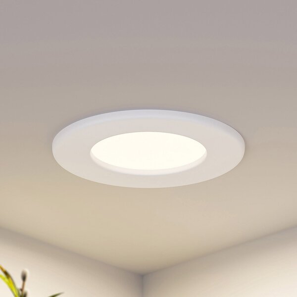PRIOS Prios LED lampă încastrată Cadance, alb, 12 cm, set de 10, CCT, reglabil, Alb, Baie, Aluminiu, Modern, Corpuri de iluminat încastrate rotunde