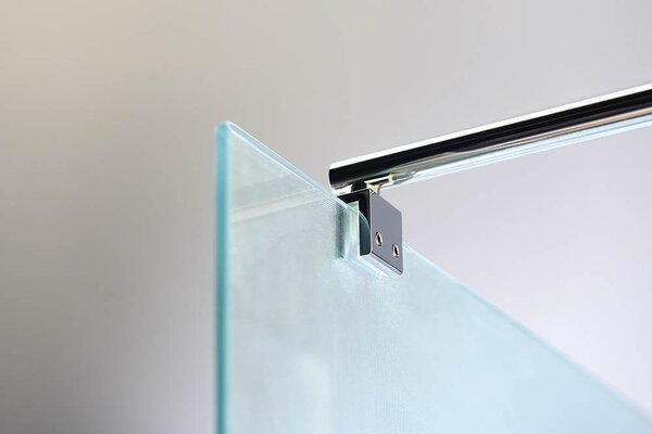 Aqualine Sapho, perete WALK-IN pentru montare pe perete cu suport, dintr-o bucată, 700 mm, sticlă mată