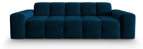 Canapea Kendal cu 3 locuri si tapiterie din catifea, albastru royal