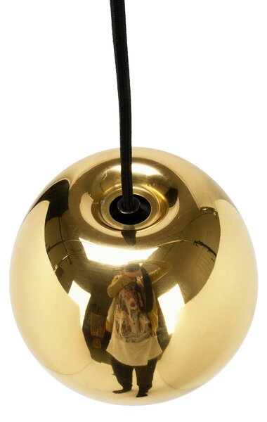 Tom Dixon Lampă suspendată LED Void mini, Ø 15 cm, alamă, reglabil, Auriu / Alamă, Camera de zi / sufragerie, Alamă, Design