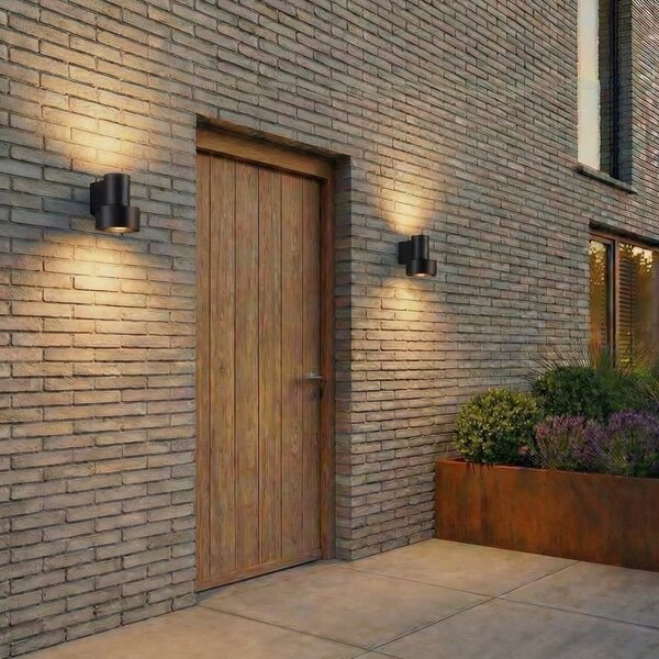 Lămpi de exterior Lucande, Elune, Negru, Aluminiu, Modern