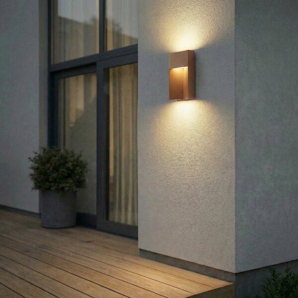 Lămpi de exterior Lucande, Kaholo, Maro / Rugină, Aluminiu, Modern