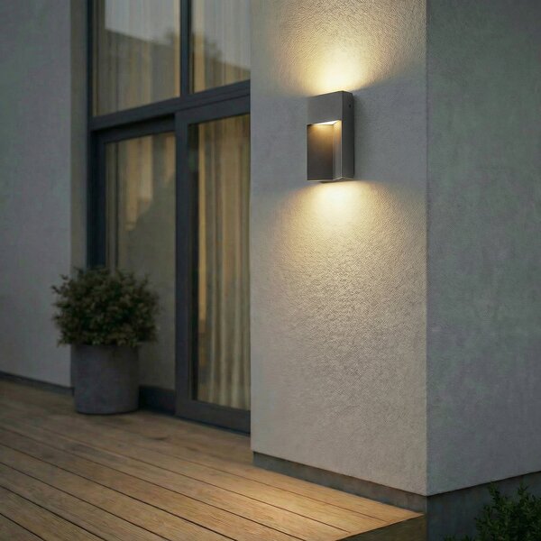Lămpi de exterior Lucande, Kaholo, Negru, Aluminiu, Modern