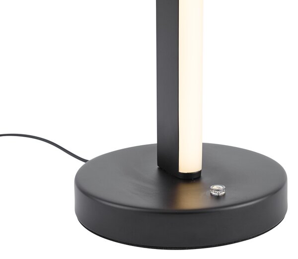 Lampă de masă de design neagră, incl. LED, cu dimmer și comutator cu 3 căi - Rolla