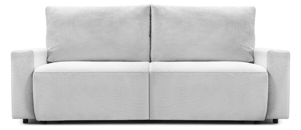 Canapea Extensibilă 3 locuri KENZO, cu ladă depozitare, 235x100x93 cm, Gri-Argintiu-Memphis