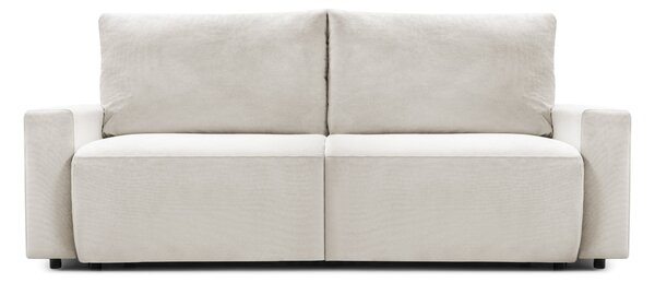 Canapea Extensibilă 3 locuri KENZO, cu ladă depozitare, 235x100x93 cm, Crem-Memphis