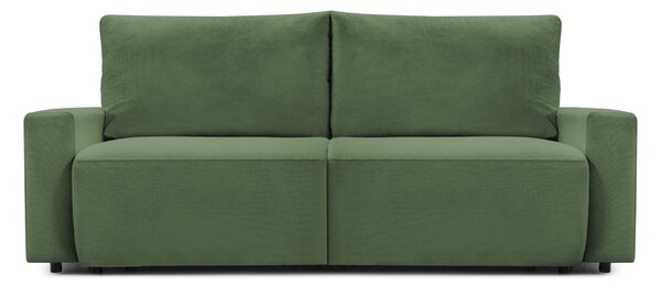 Canapea Extensibilă 3 locuri KENZO, cu ladă depozitare, 235x100x93 cm, Verde-Memphis