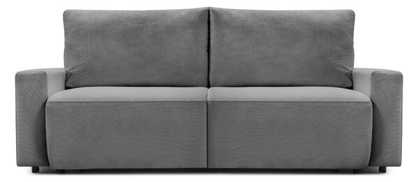 Canapea Extensibilă 3 locuri KENZO, cu ladă depozitare, 235x100x93 cm, Gri-Cenusiu-Memphis