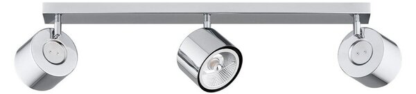Argon Spot de tavan Chloe, reglabil, 3 becuri, oțel cromat, reglabil, Metalic, Camera de zi / sufragerie, Metal, Modern