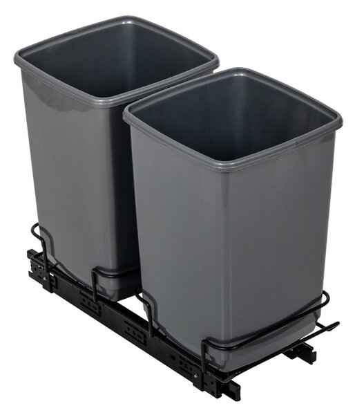 Coșuri de gunoi din plastic cu 2 recipiente de 20 l - Addis