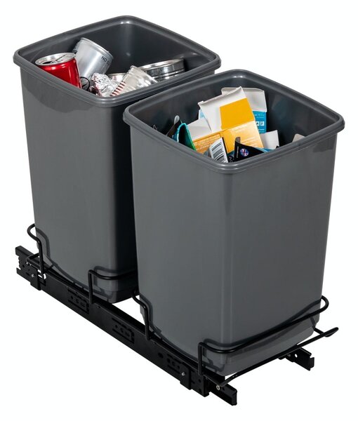 Coșuri de gunoi din plastic cu 2 recipiente de 20 l - Addis