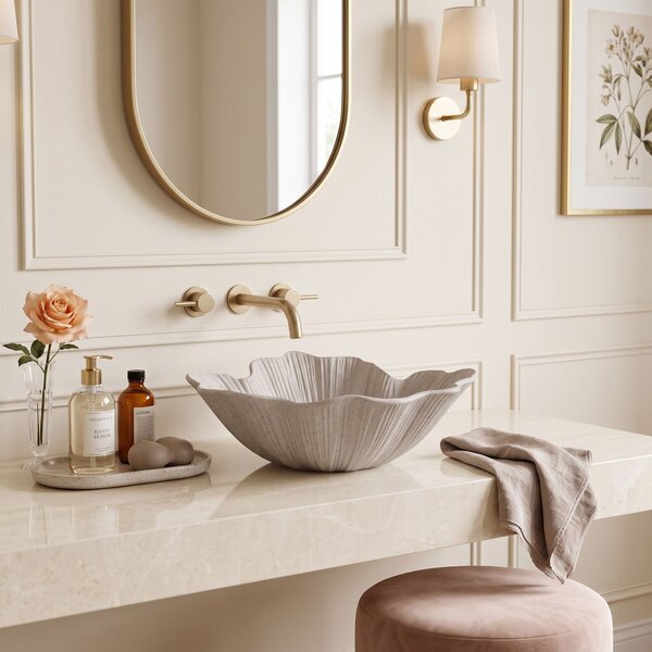 Lavoar pe blat Rea Flower Beige