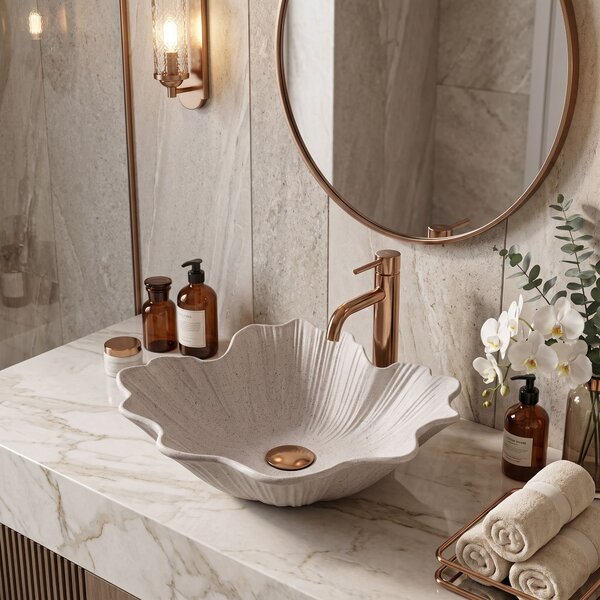 Lavoar pe blat Rea Flower Beige
