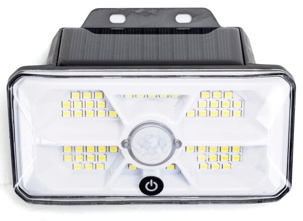Aigostar - Lumină solară LED cu senzor, 3,7 V, 6500 K, 500 mAh, IP65, negru