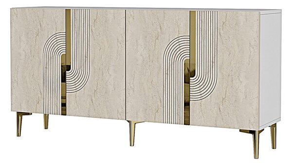 Dulap Mayal (alb + travertin + auriu). Promo -20%. 1153516