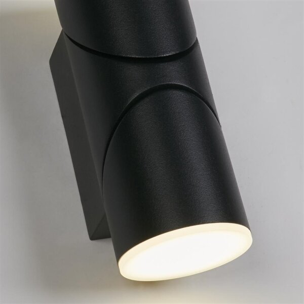 Searchlight 36180BK - Aplică de perete LED SOHO pentru exterior, 2xLED/6W/230V, IP44