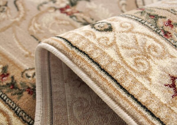 Covor Clasic Sufragerie Dormitor, Model Lotos 15002 110, Crem Bej 100x300