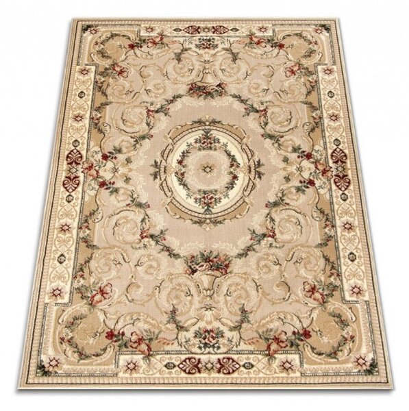 Covor Clasic Sufragerie Dormitor, Model Lotos 15002 110, Crem Bej 100x300