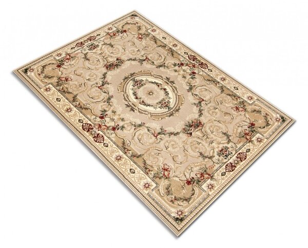 Covor Clasic Sufragerie Dormitor, Model Lotos 15002 110, Crem Bej 100x300