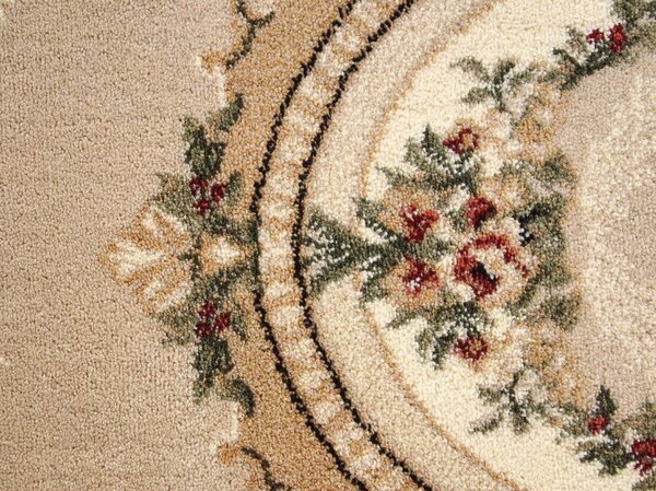 Covor Clasic Sufragerie Dormitor, Model Lotos 15002 110, Crem Bej 100x300