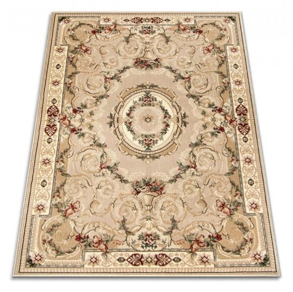 Covor Clasic Sufragerie Dormitor, Model Lotos 15002 110, Crem Bej 80x200