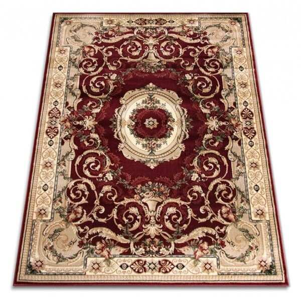 Covor Clasic Sufragerie Dormitor, Model Lotos 15002 210, Crem Grena 100x200
