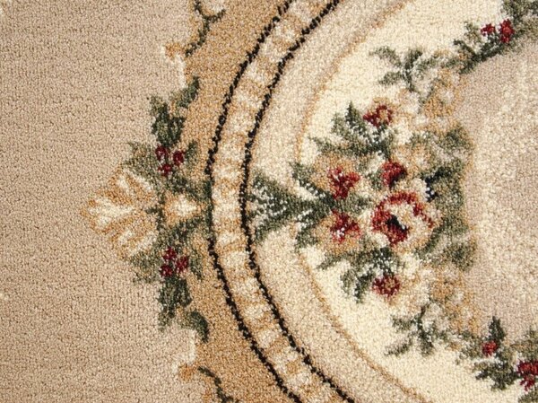 Covor Clasic Sufragerie Dormitor, Model Lotos 15002 110, Crem Bej Crem, 60x110